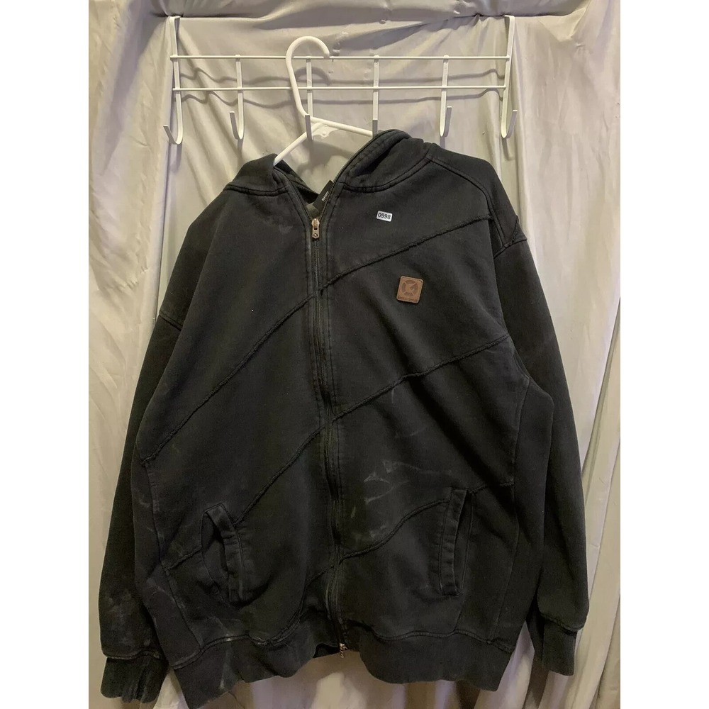 G Unit Sweater Adult Mens Extra Large Black Long Sleeve Vintage 90 50Cent Zip UP